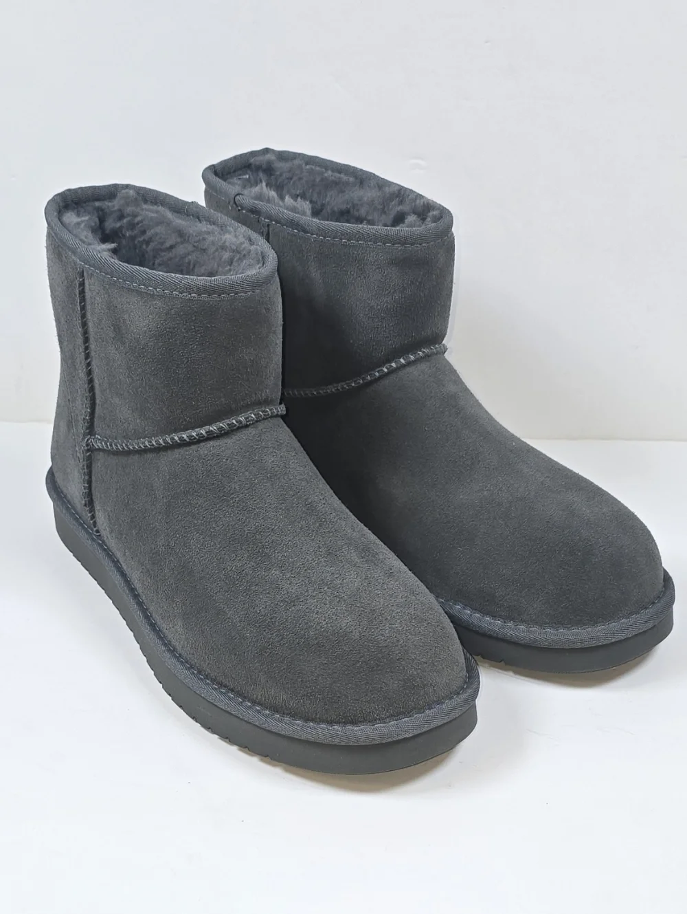 Koolaburra by UGG Koola Mini ll Suede Ankle Boots Pull On Gray Women's US 10